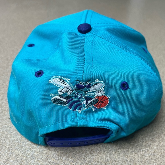 Vintage 90s Charlotte Hornets Coca-Cola Snapback Hat Signed by Honeybee - Picture 5 of 9